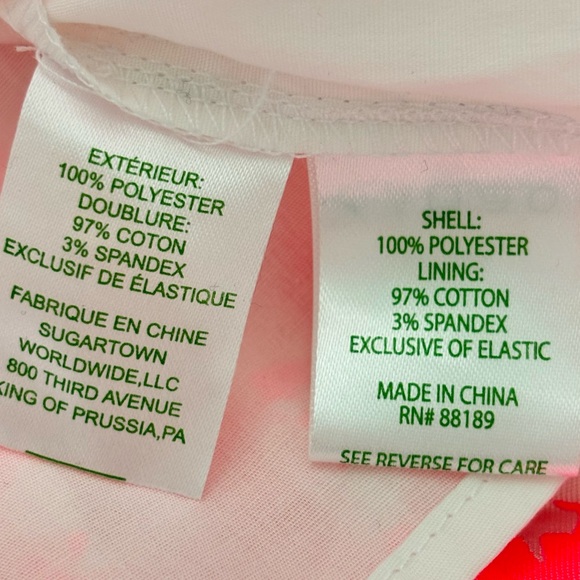 LILLY PULITZER Sutton Roxie Pink Jacquard Skirted Romper Shorts--NWT--6 - Picture 15 of 16